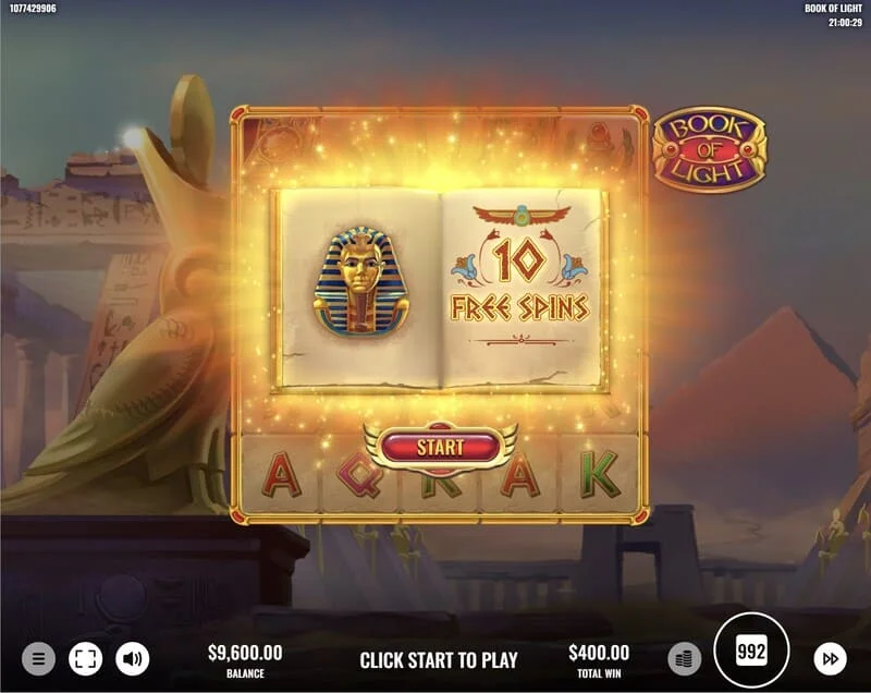 Book of Lights – aktivering av Free Spins og Expanding Symbol